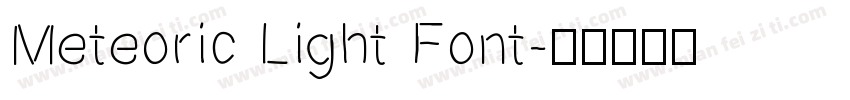Meteoric Light Font字体转换